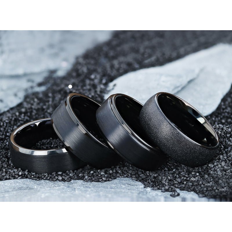 The Obsidian Band Vow Unique Men's Wedding Bands