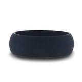 Silicone domed men's wedding band in all black, black and red, and...