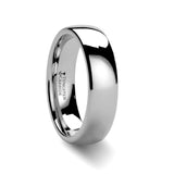 Titanium domed style men's wedding ring