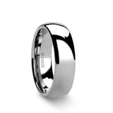 Tungsten carbide domed wedding ring
