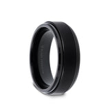 Tungsten Carbide men's spinner wedding ring with brushed finish